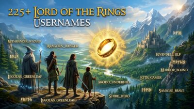 lord of the rings usernames
