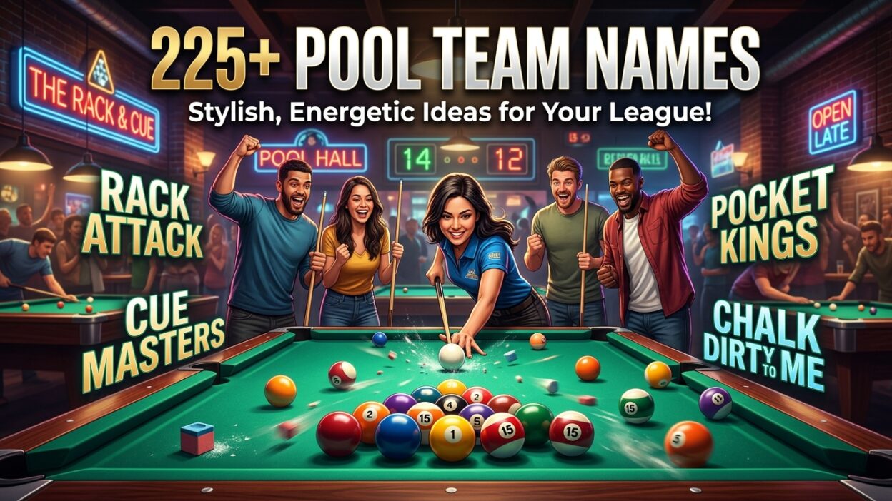 pool team names
