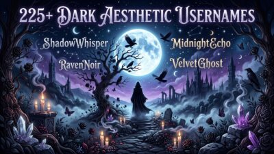 dark aesthetic usernames